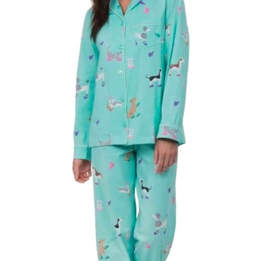 Pajamagram dogs in slippers pajama set